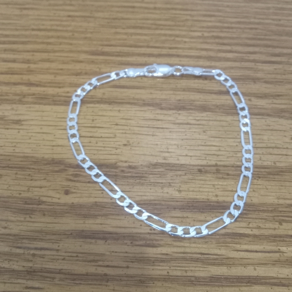 Sterling silver figaro bracelet